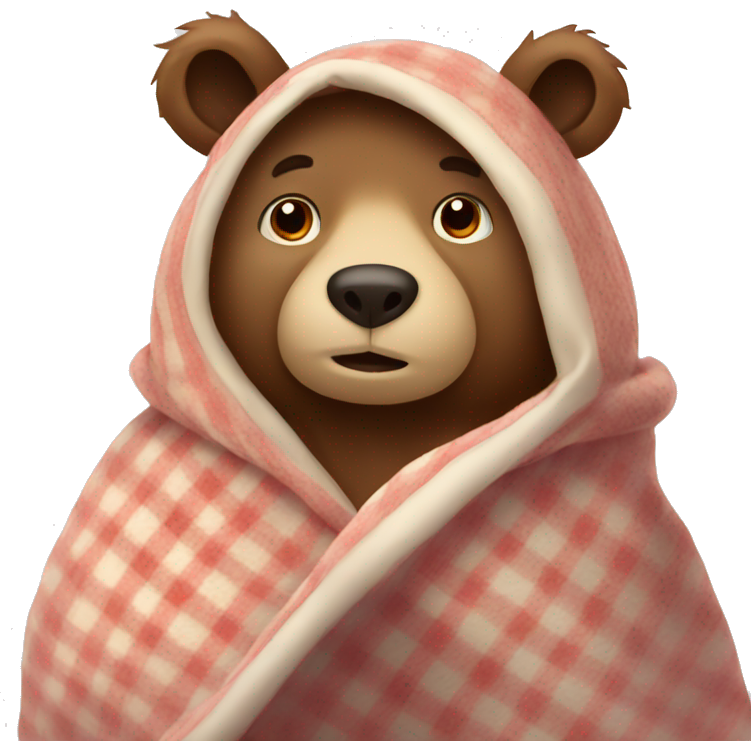 Bear cozy in blanket