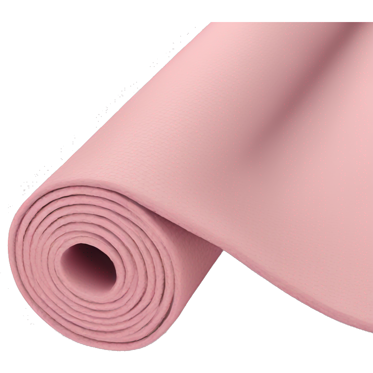 Light pink rolled yoga mat