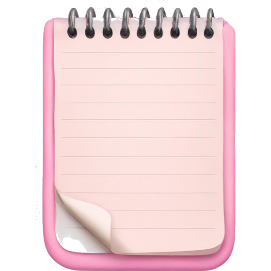 Light pink notepad