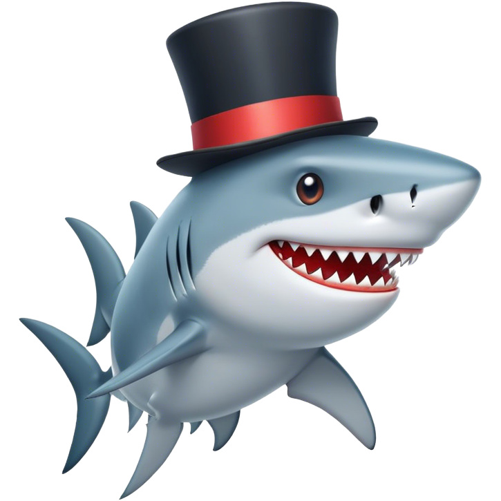 Shark with a top hat
