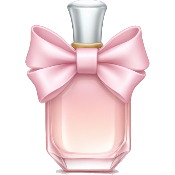 Light pale pink bow perfume bottle
