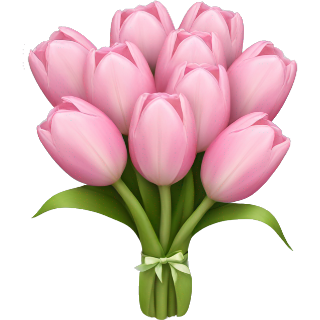 Pastel pink tulip bouquet with bow