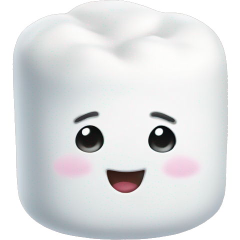 Marshmallow with cute face