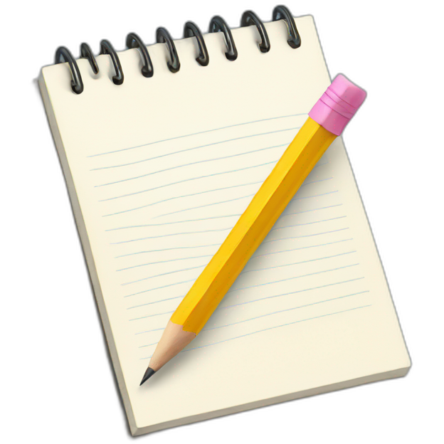 Notepad with pencil