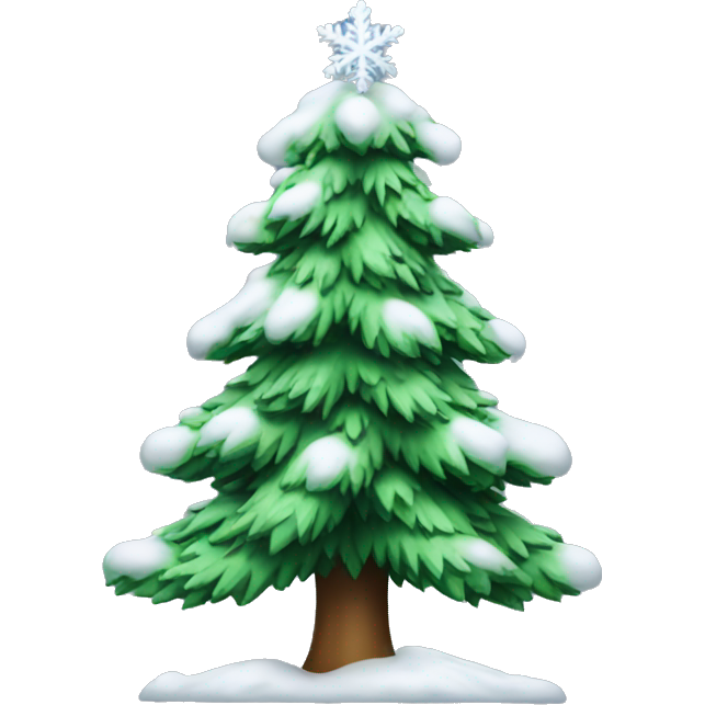 Christmas tree with snow on it