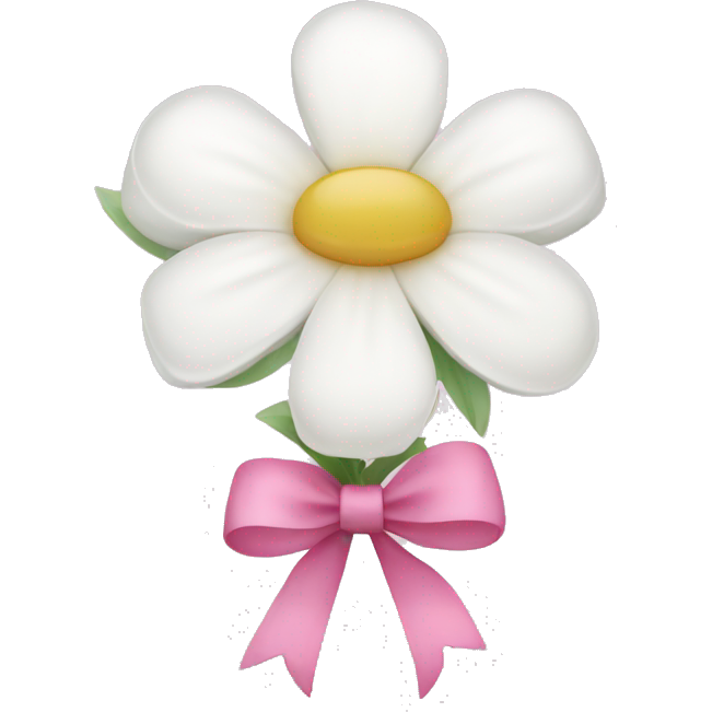 White flowers with pink bow