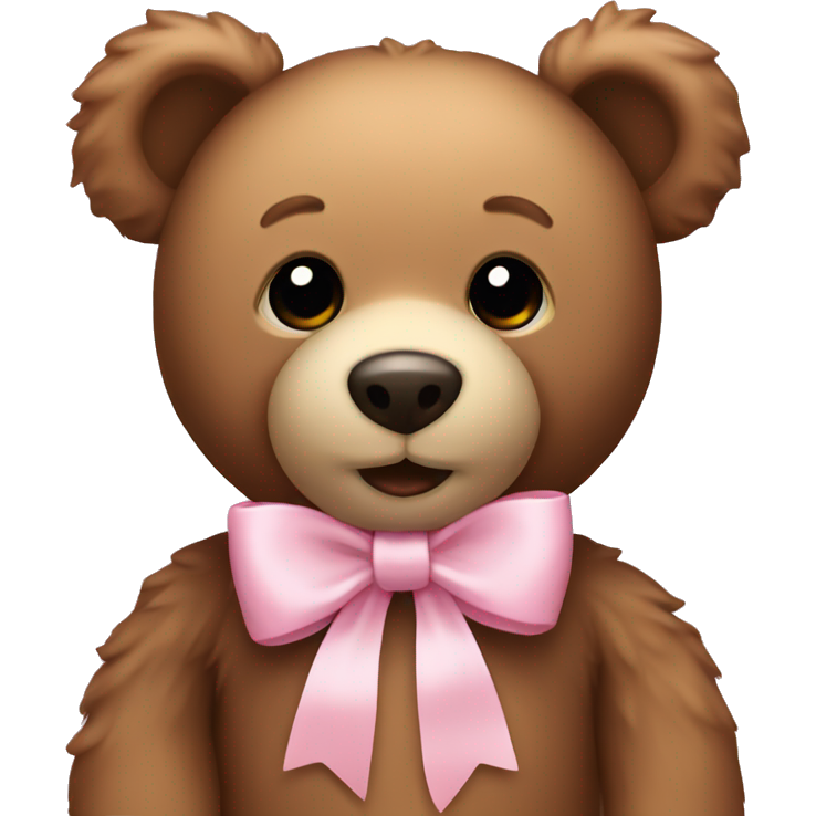 Teddy bear with light pink bow