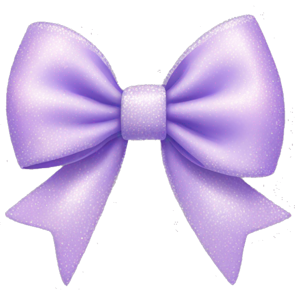 Pastel purple bow with sparkles