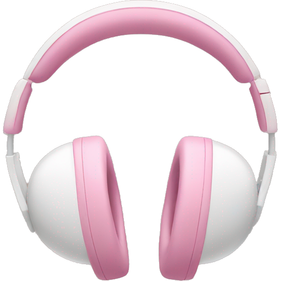 Light pink Apple headphones