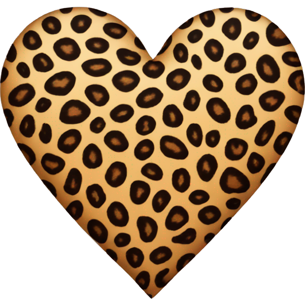 Leopard print heart