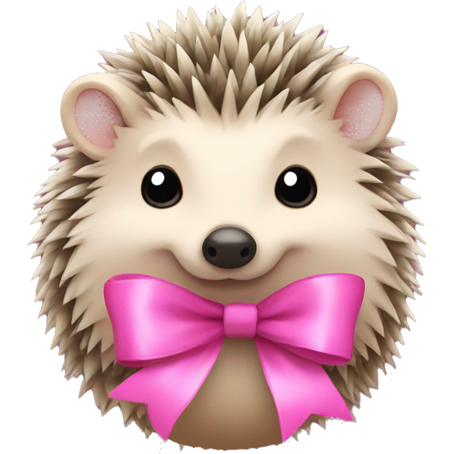 Hedgehog with a pink bow