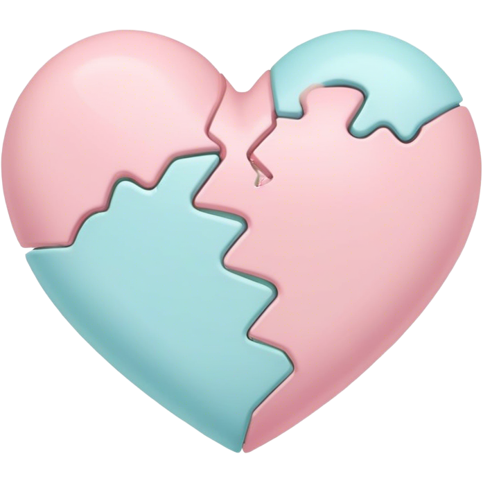 Broken heart pastel