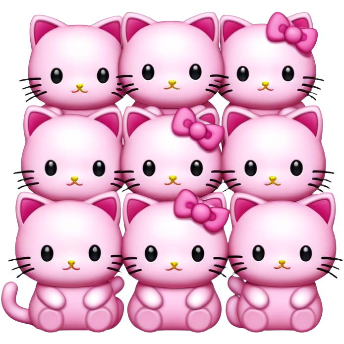 Cute pink kawaii hello kitties