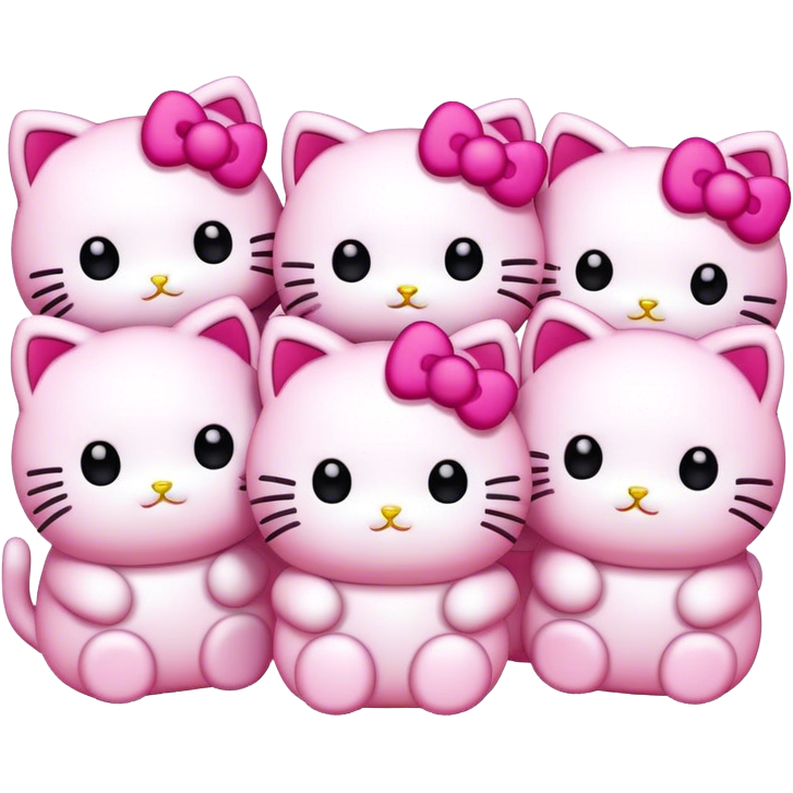 Cute pink kawaii hello kitties