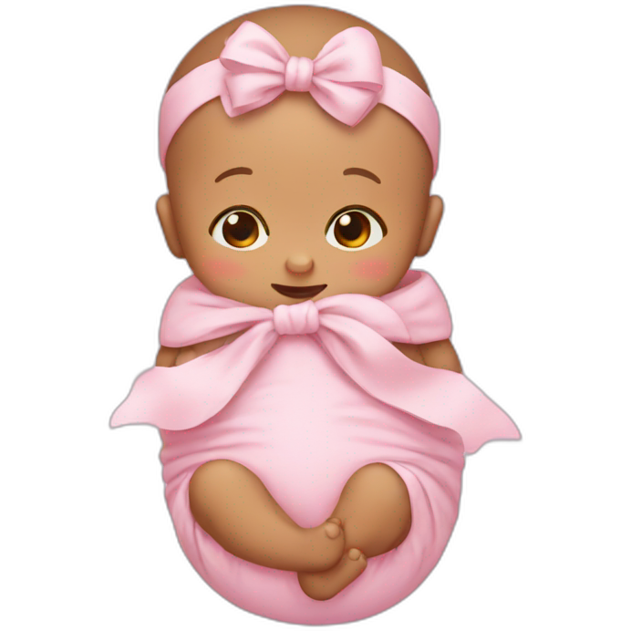 Newborn with a bow