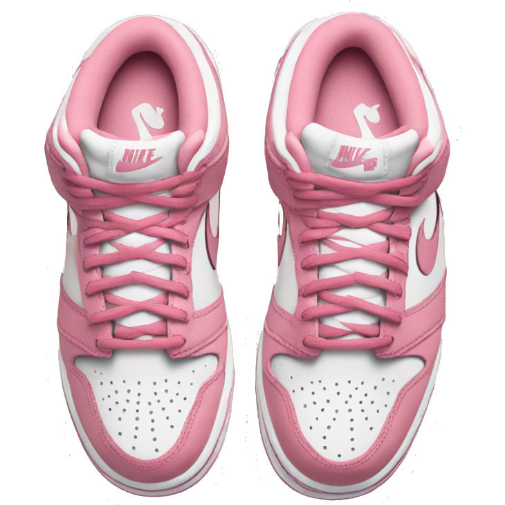 Pink and white low Nike dunk shoes