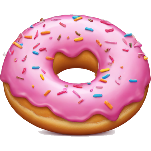 A Pink Donut with sprinkles
