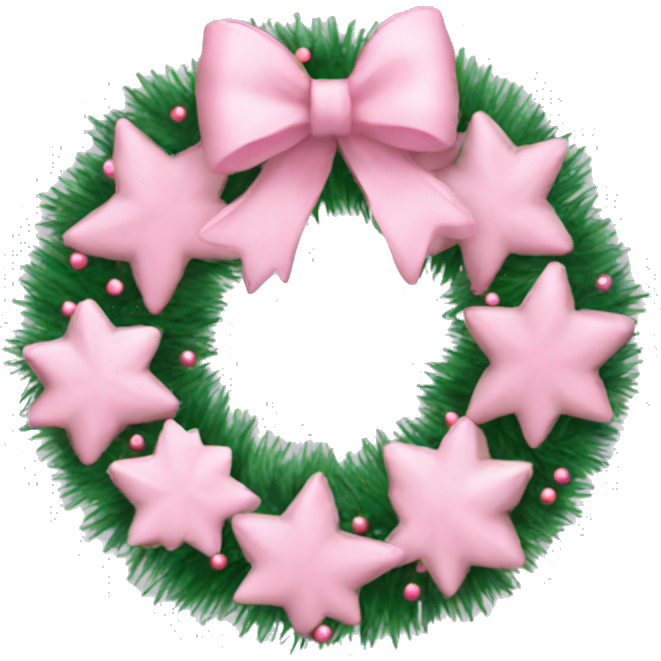 Baby pink christmas wreath