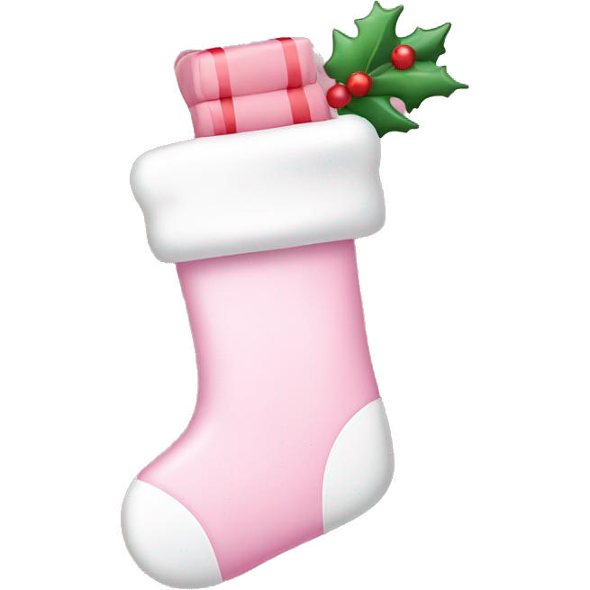Baby pink chrristmas stocking