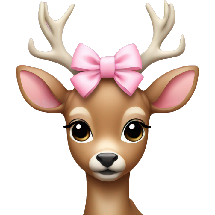 Deer with baby pink bows