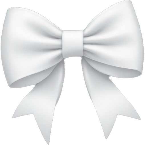 White bow on white bow