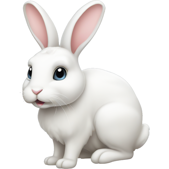 White bunny with floppy ears