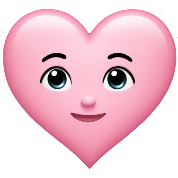 Baby pink heart with a bow