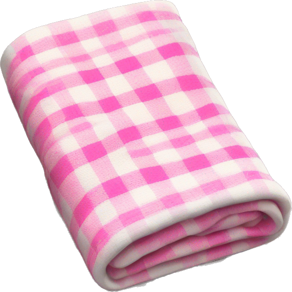 Plad white and pink blanket folded