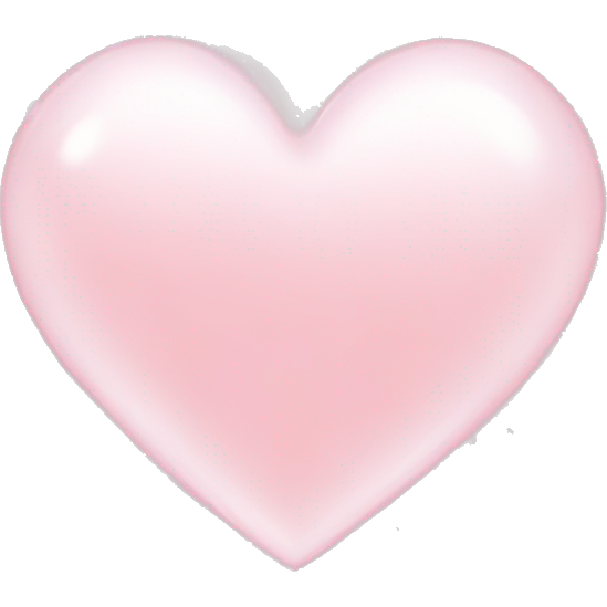 Light pink heart with big white sparkles