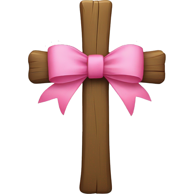 CROSS WITH PINK BOW
