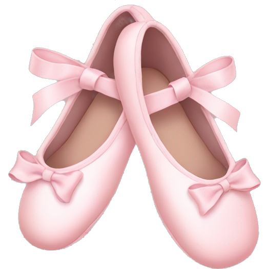 Light pink ballet shoes with bow