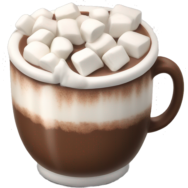 Mug of hot chocolate with marshmallows and whipped cream