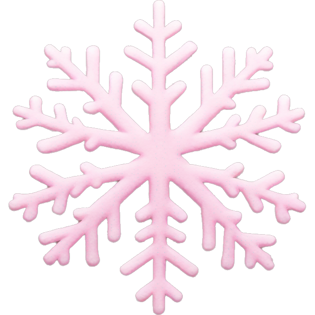 Pastel pink snowflake