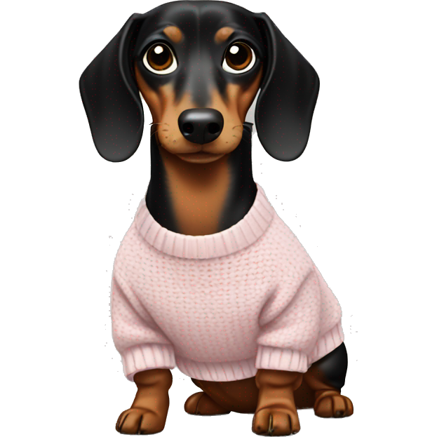 Dachshund wearing chanel Sweater
