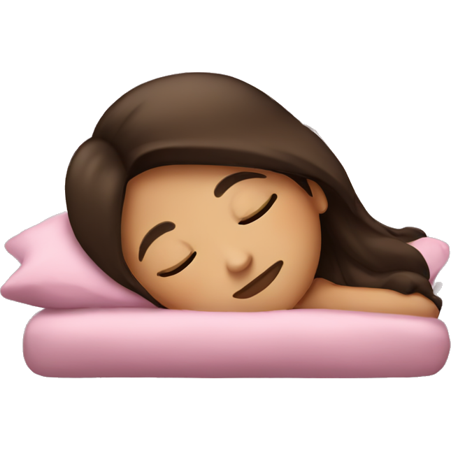 Brunette girl sleeping