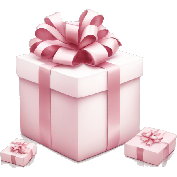 Light pink Christmas gifts under a white Christmas tree