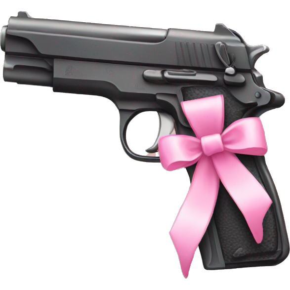 Pink pistol with a pink ribbon