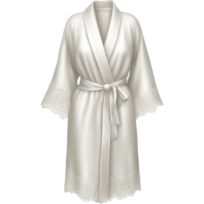 White silk lace robe