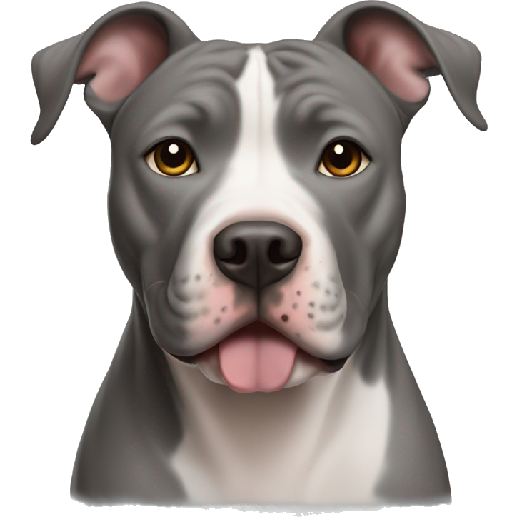 Grey pit bull
