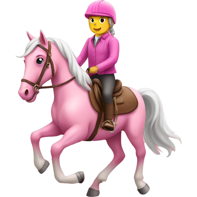Pink horse riding