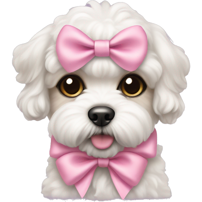 Schichon puppy pink bow