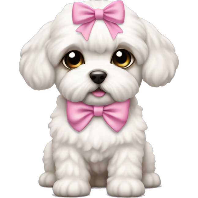 Schichon puppy pink bow