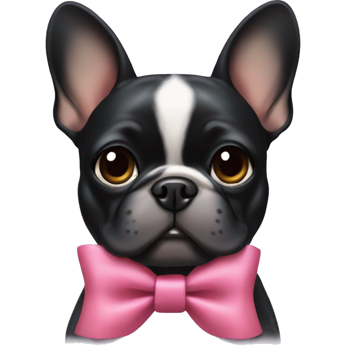 Black Frenchie with bow