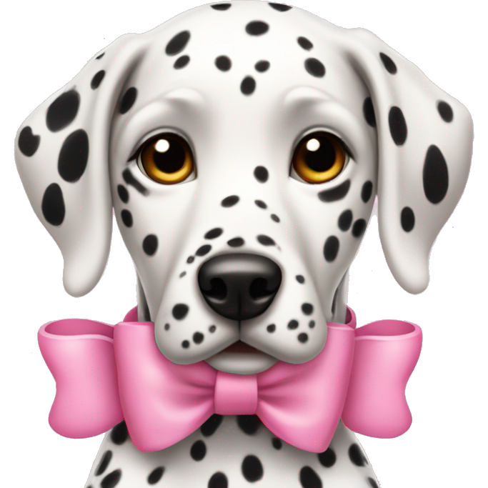 Dalmatian with pink collar with bow