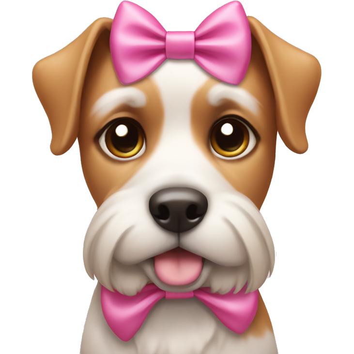 Dog with pink bow