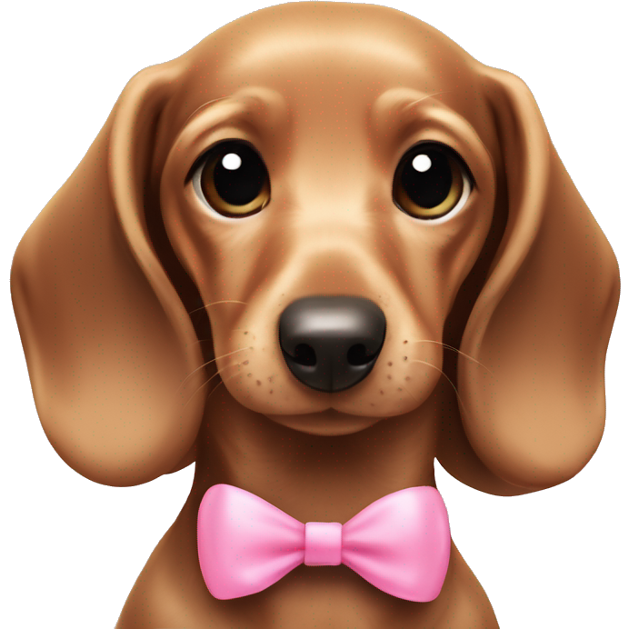 Miniature dachshund With pink bow￼
