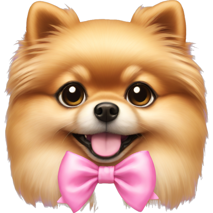 Pomeranian pink bow