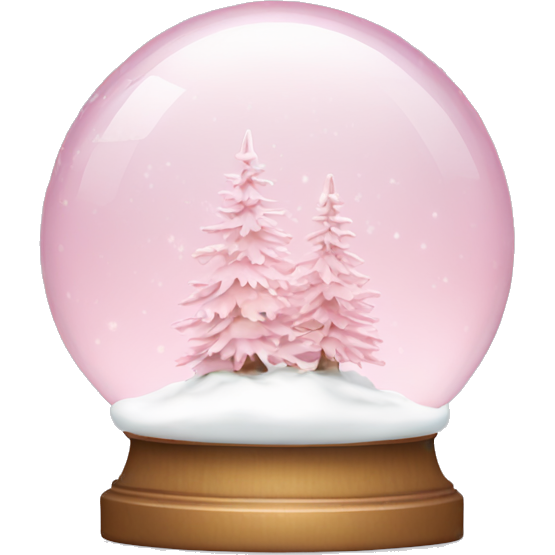 Light pink snow globe