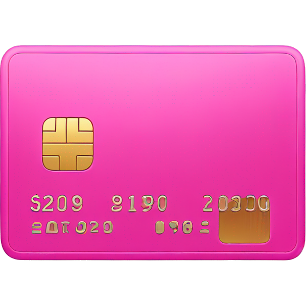 Pink bank card