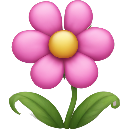 Pink flower with a bow on top